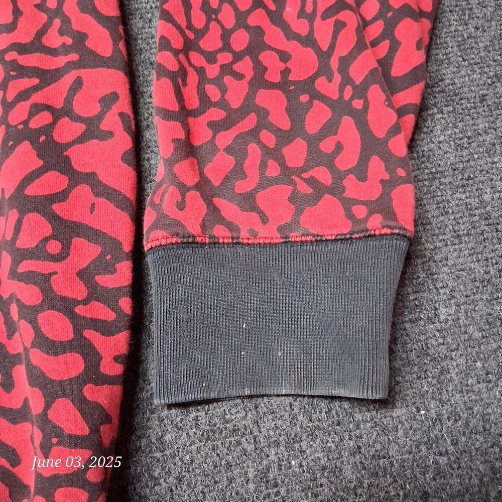 Vintage Nike Air Jordan Prime Flight Elephant Print‎ Sweatshirt Size 3XL Red 90s